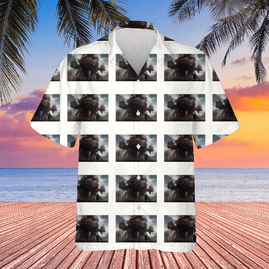 Dangerous Crab like Steampunk machine abstract Hawaiians