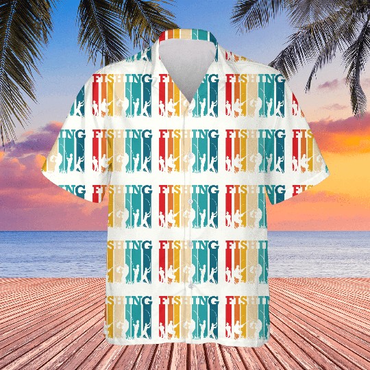 Fishing fish vintage retro Hawaiians