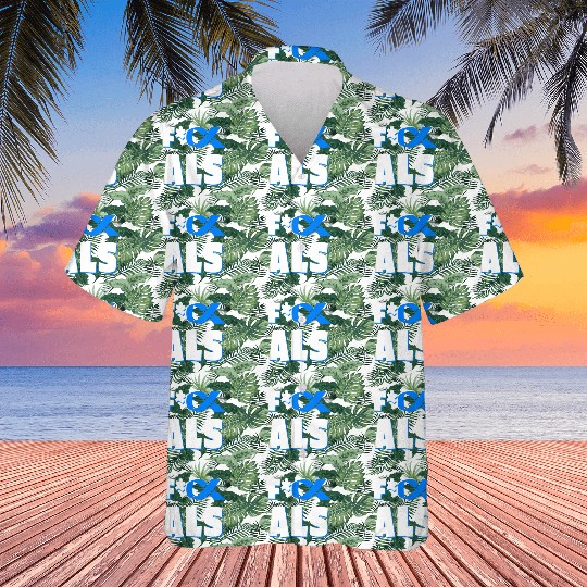 Fuck Als Blue Awareness Ribbon Hawaiians