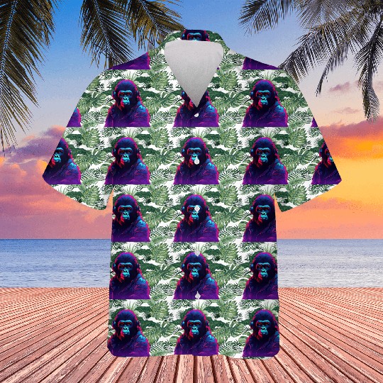 Synthwave Neon Beats of a Gorilla Hawaiians