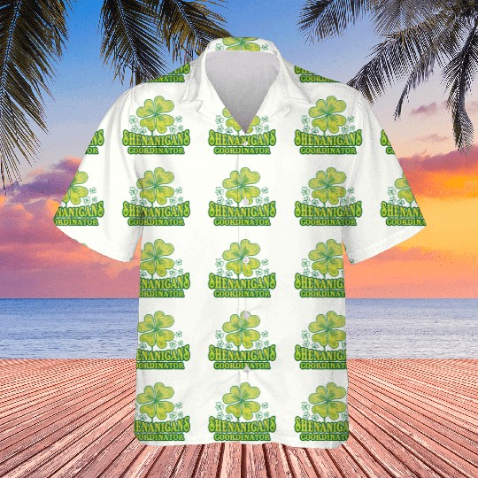 Shenanigans Coordinator St Patrick'S Day Shamrock Hawaiians