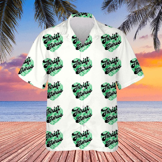Thrift Stores green camo heart Hawaiians