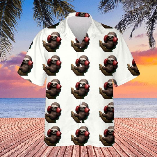 Boxing sloth on tree Hawaiians