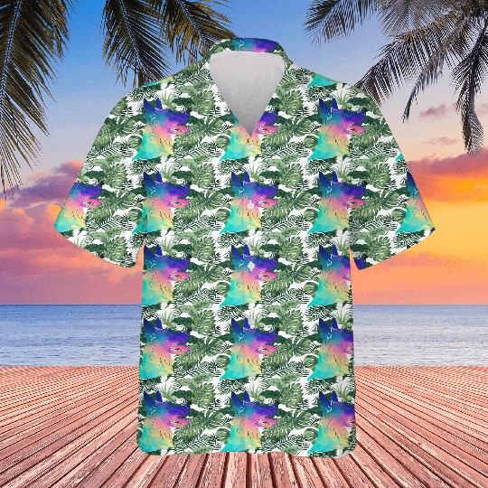 Psychedelic German Shepherd Hawaiians