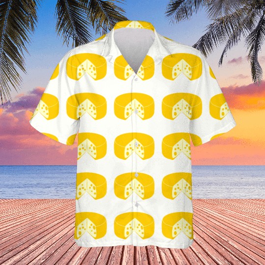 Cheese golden yellow with point cut out front view Hawaiians
