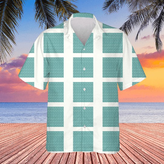 Teal White Minimal Pattern Hawaiians