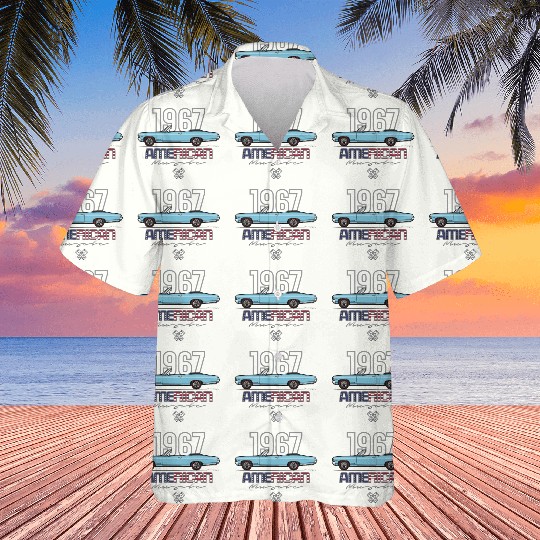 American Light Blue Convertible Hawaiians