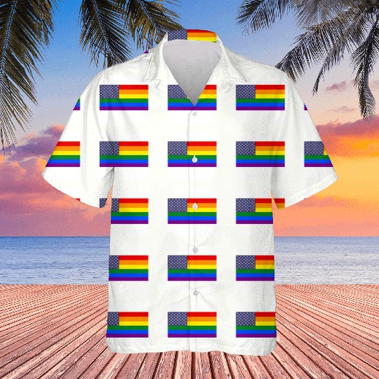 Rainbow LGBTQ American Pride Diversity Flag Hawaiians