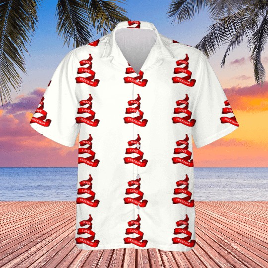 Peace love freedom red Hawaiians