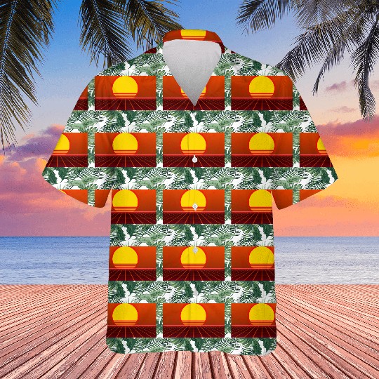 Sci-fi Retro style 80s 90s Futuristic Hawaiians