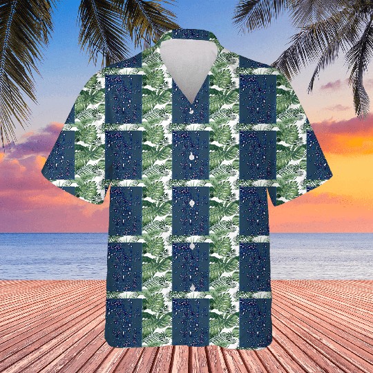 Radiant Jewels Scattered on a Blue Background Hawaiians