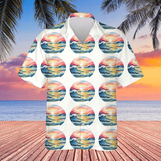 Beautiful Pink Sea And Cloud Landscape Hawaiians