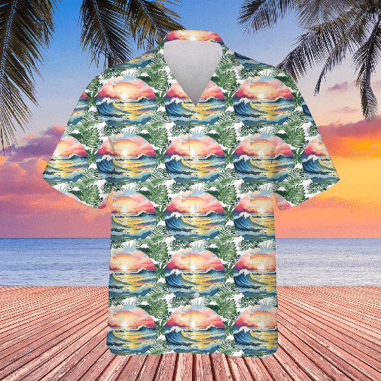 Beautiful Pink Sea And Cloud Landscape Hawaiians