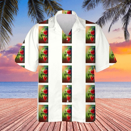This design is strawberry fruit Hawaiians
