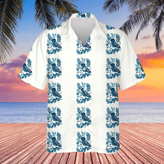 Folk Blue Bird Hawaiians