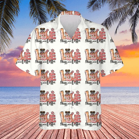 Boxer Dog Coffee Lover Dog Mom Valentines Day Hawaiians