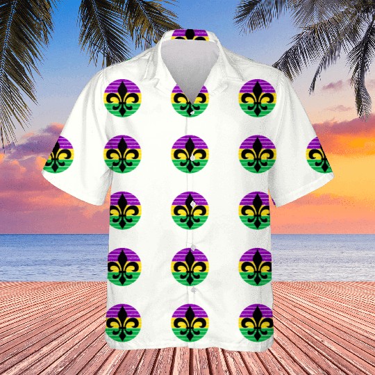 Mardi Gras Fleur De Lis Hawaiians