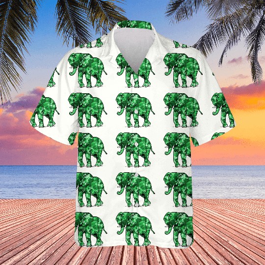 Mighty Elephant in Emerald Green Hawaiians