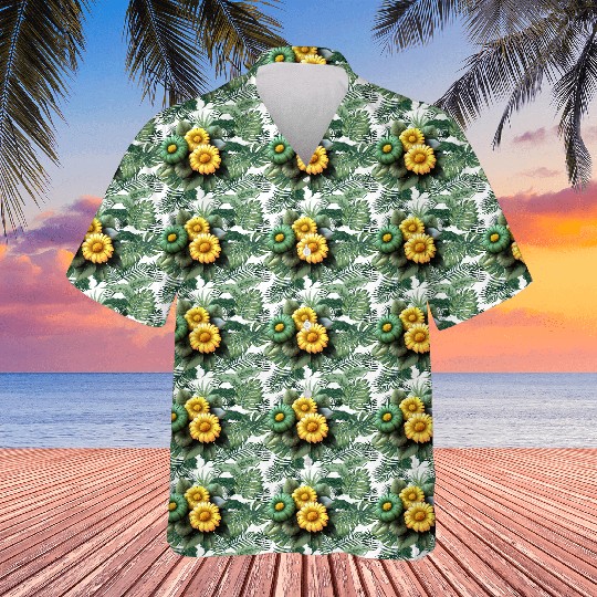Flowers Floral Design Verdant Green and Yellow Hawaiians