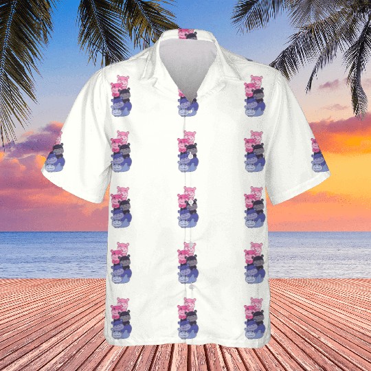 Omnisexual Flag Pride Lgbtq Cute Hippo Stack Hawaiians