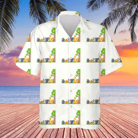 Multi zoo animals lion giraf elephant Hawaiians