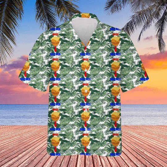 Support Donald Trump. Vote Orange Red Tie Trump Hawaiians