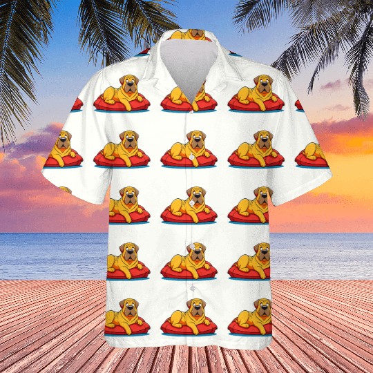 Chilled Mastiff on Plush Cushion Hawaiians