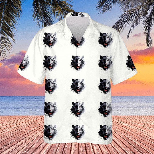 3D realistic black panther & Leopart Design Hawaiians