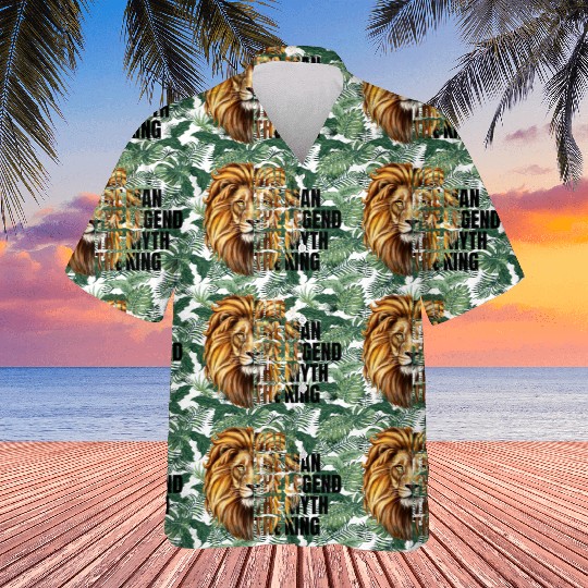 Dad The Man the Legend Lion Hawaiians