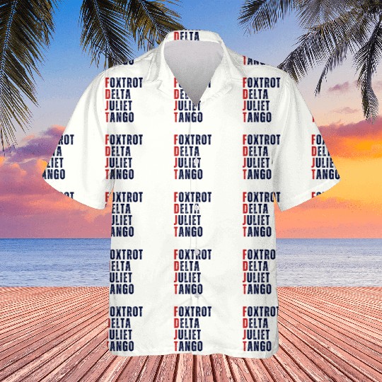 FOXTROT DELTA JULIET TANGO WHITE Hawaiians