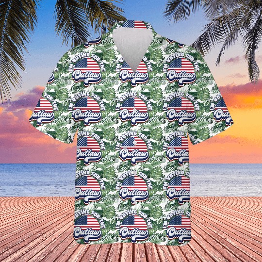 I'm Voting For The Outlaw - US Flag Hawaiians
