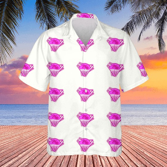 Neon Paradise: Vibrant Palm Design Hawaiians
