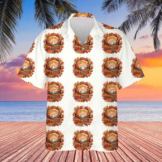 Autumn leaves falling design Hawaiians