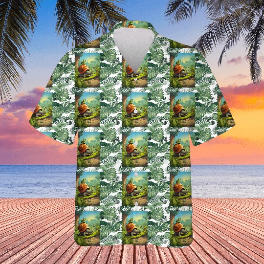 a CARTOON IMAGE OF A TERRIFIED Hawaiians