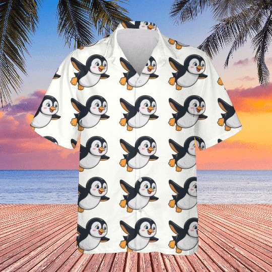 penguin logo , funny penguin , Penguin Lovers Hawaiians