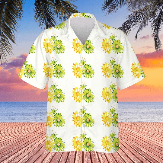 Vibrant Tropical Flower Pattern Hawaiians
