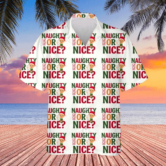Naughty or Nice Elf Checklist Christmas Fun Hawaiians