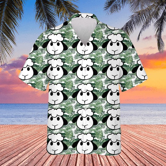 Sheep Face Head Cute Small Baby Lamb Sweet Comic Hawaiians