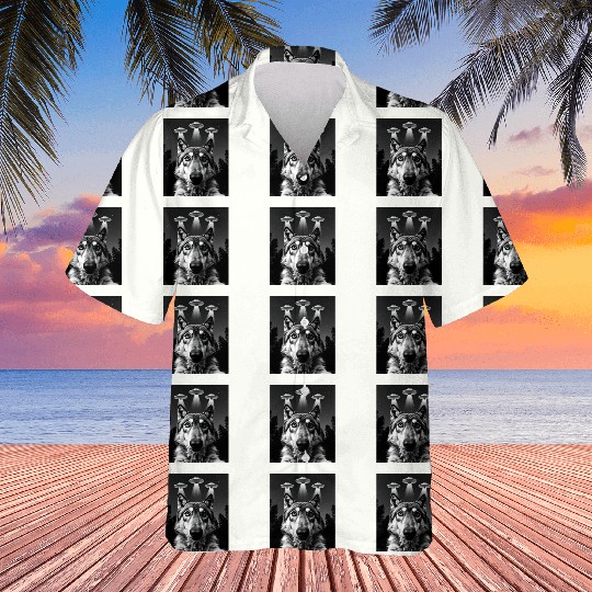 UFO Funny Wolf Hawaiians