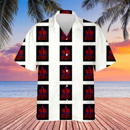 Red and Purple Simple Spooky Halloween Hawaiians