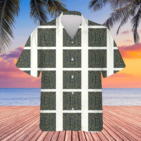 "Crypto Power Surge – Bitcoin Hawaiians Design"