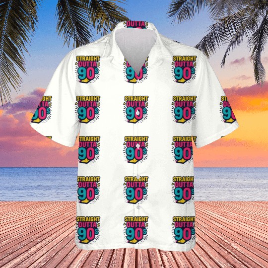 Straight Outta 90s Retro Neon Throwback Hawaiians