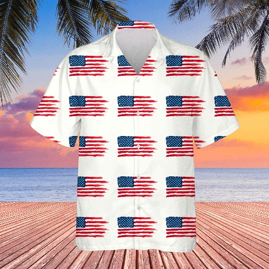 Stylized American Flag Illustration Hawaiians
