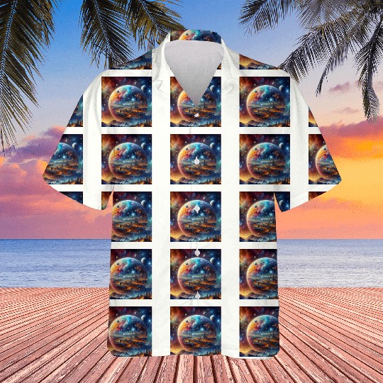 Futuristic Sci-FI Fantasy with Alien Planet Hawaiians