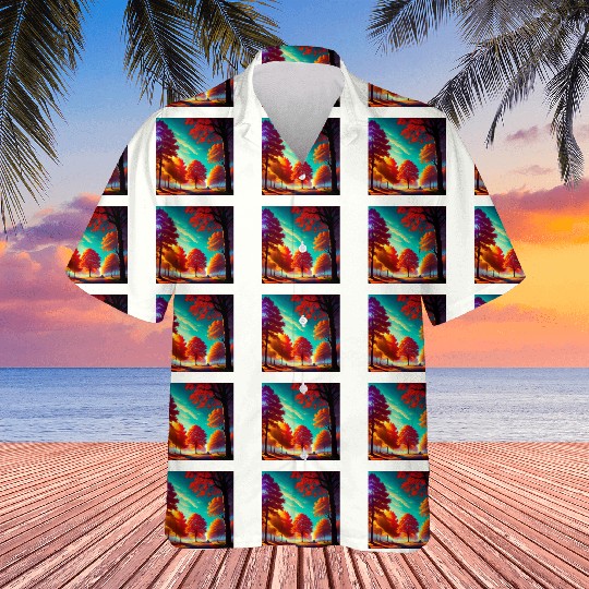 Vivid Autumn Tree Landscape Hawaiians