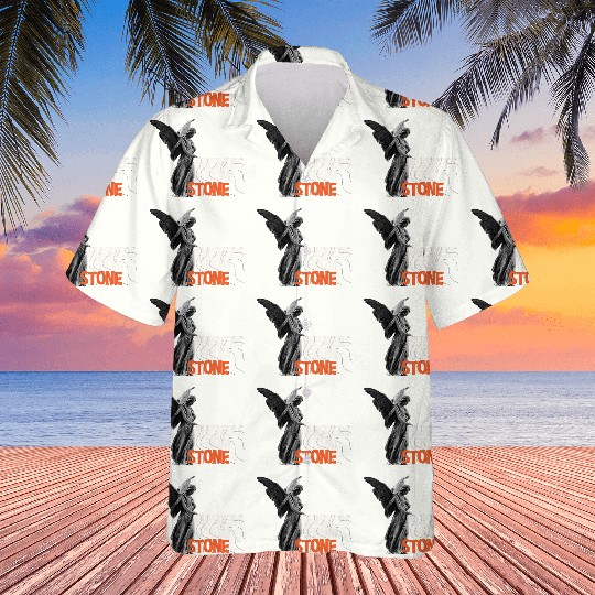 Angel Statue with Bold Typography Hawaiians