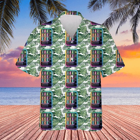Y2K Cyber Vending Machine with Iridescent Drinks Hawaiians