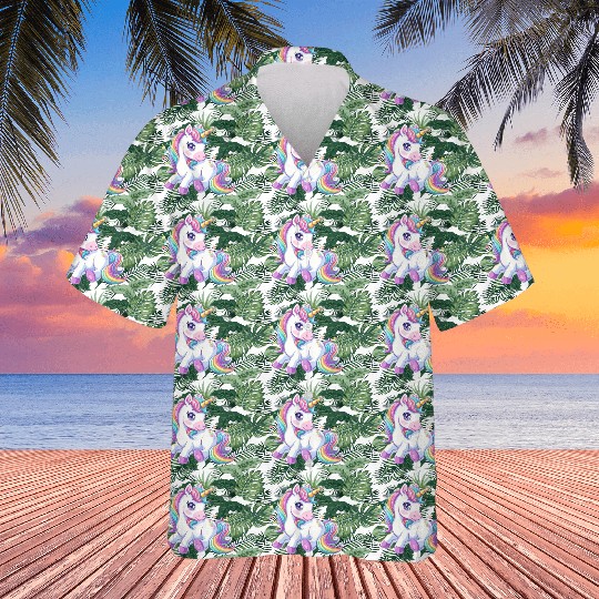Cute unicorn rainbow fantasy Hawaiians