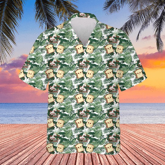 Cute Bread and Butter Kawaii Valentine Design Hawaiians