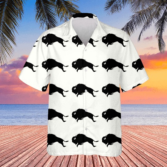 AMERICAN BISON, WISENT, BUFFALO RUNNING Hawaiians